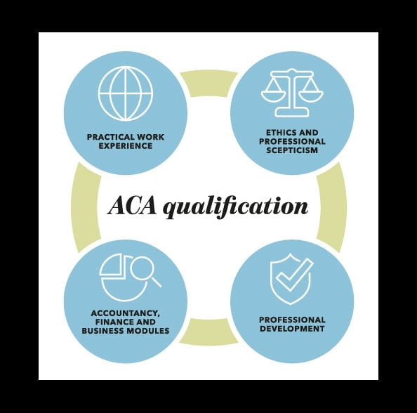 Infographic showing the elements of the ACA - knowledge, skills and experience
